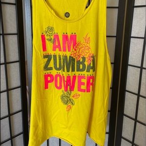 Yellow Zumba Tank Top, Like New, Size Large